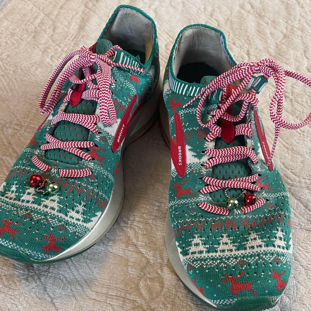 Brooks levitate 2 ugly sweater Christmas running sneakers.